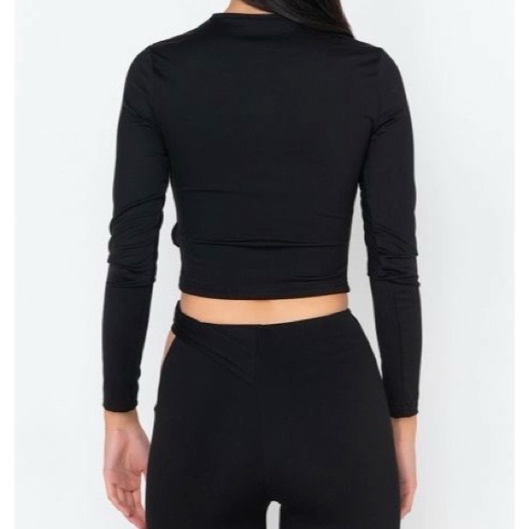 BESAME LONG SLEEVE TOP (BLACK) - Picture 6 of 12